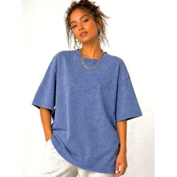 ACID WASH DROP SHOULDER T-SHIRT