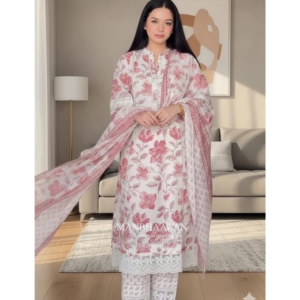 Pocket Kurti Three Piece