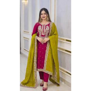 Sequence Embroidery Three Piece