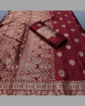 Japani Silk Skin Print Sharee with Blouse Piece