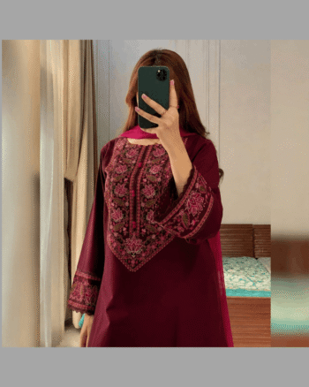 Embroidery Three Piece