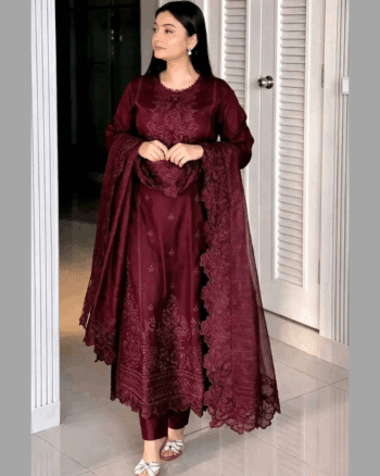Embroidery Three Piece