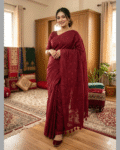 Embroidery Premium Half Silk Sharee