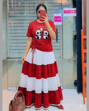 Skirt and Tshirt Set