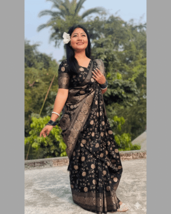 Japani Silk Skin Print Sharee with Blouse Piece