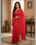 Embroidery Premium Half Silk Sharee