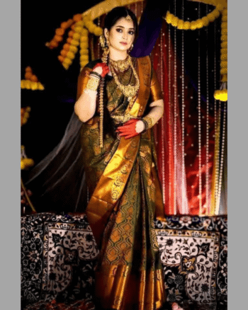 Kanjivaram katan Saree with blause pcs