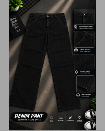 Semi Baggy Cargo Denim Pant