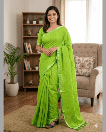 Embroidery Premium Half Silk Sharee