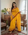 Embroidery Premium Half Silk Sharee