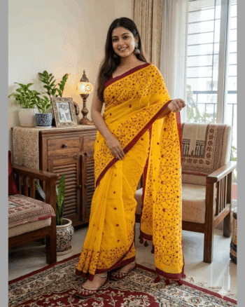 Embroidery Premium Half Silk Sharee