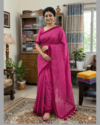 Embroidery Premium Half Silk Sharee