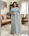 Embroidery Premium Half Silk Sharee
