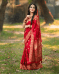 Japani Silk Skin Print Sharee with Blouse Piece