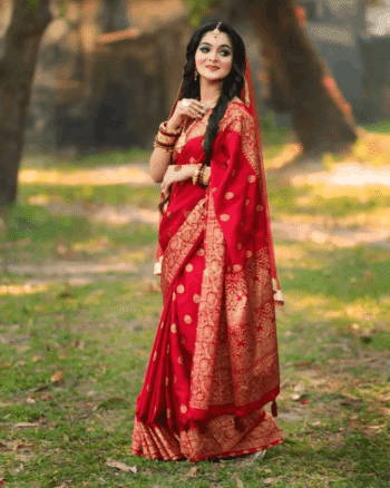 Japani Silk Skin Print Sharee with Blouse Piece