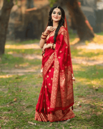 Japani Silk Skin Print Sharee with Blouse Piece